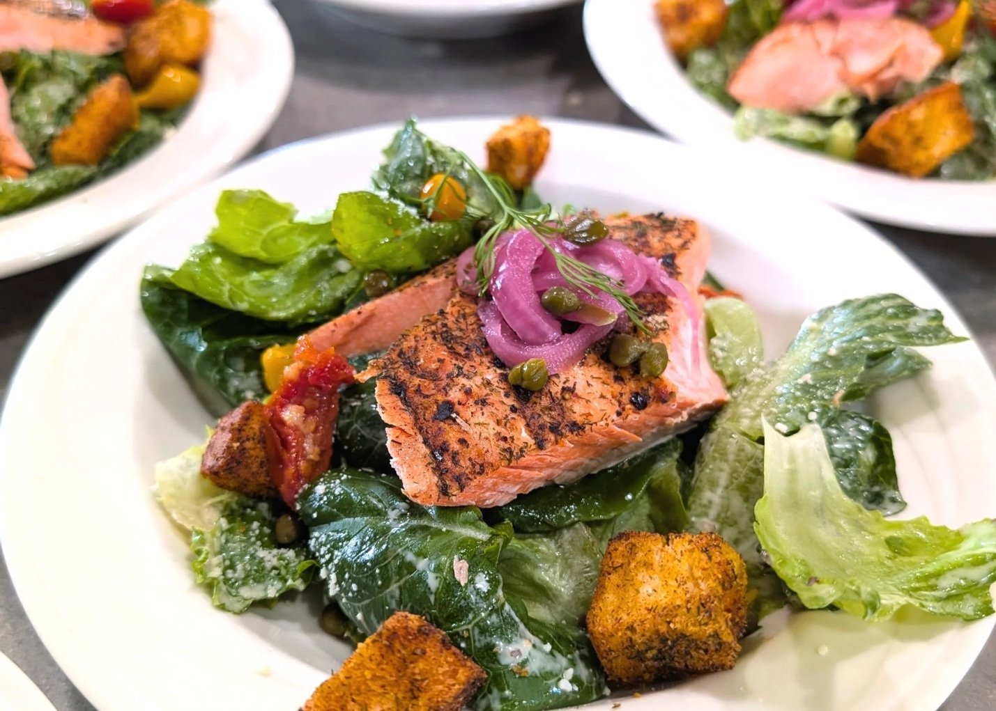 M/V Mist Cove’s Salmon Caesar Salad