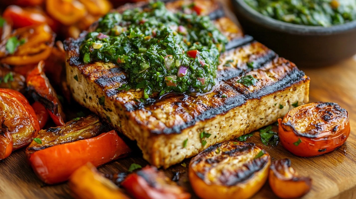 Peruvian Chili Lime Dish with Chimichurri (Vegan)